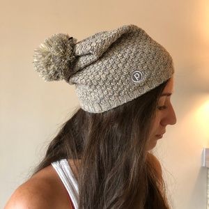 Pure Barre Pom Pom Beanie